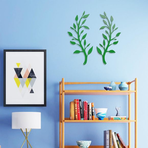 2 Pieces Metal Tree Leaf Wall Decor Branch Leaf Wall Art For Home Bedroom💕 - Picture 6 of 6